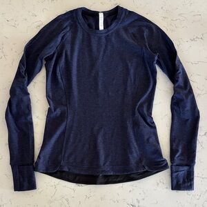 Lululemon Runderful Long Sleeve - Heathered Stony Grape and Black - Size 10
